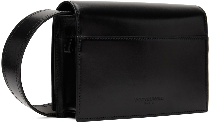 Wooyoungmi Black Leather Crossbody Messenger Bag Wooyoungmi