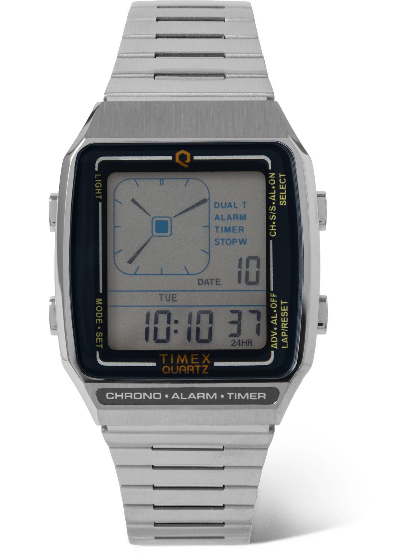 Timex - Q Timex Reissue LCA  Stainless Steel Digital Watch Timex