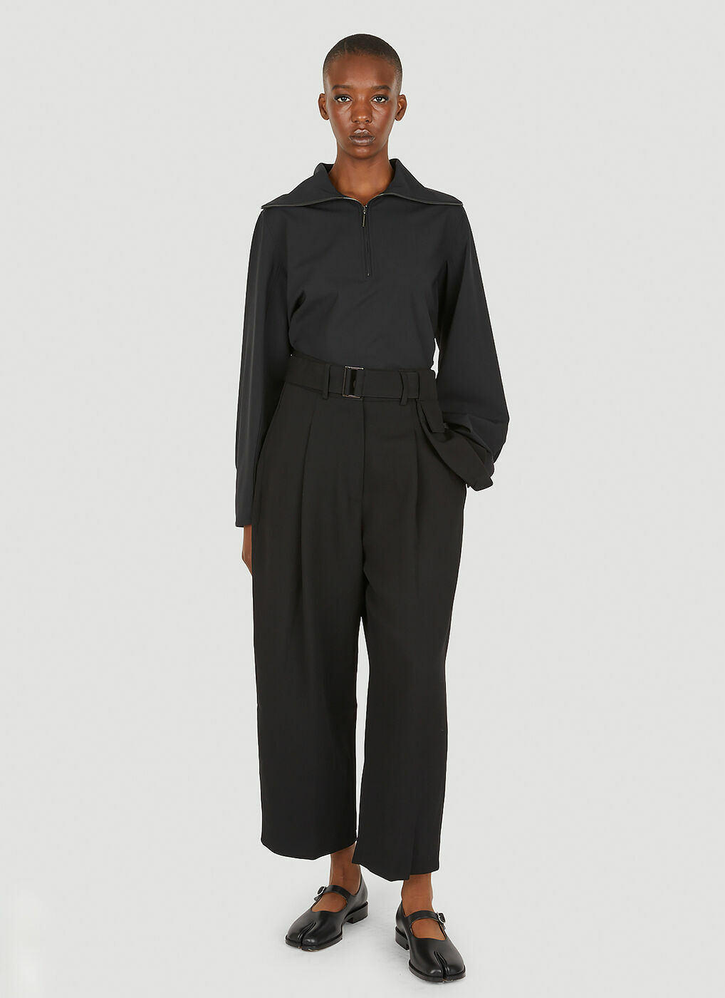 Cropped Volume Pants in Black Studio Nicholson