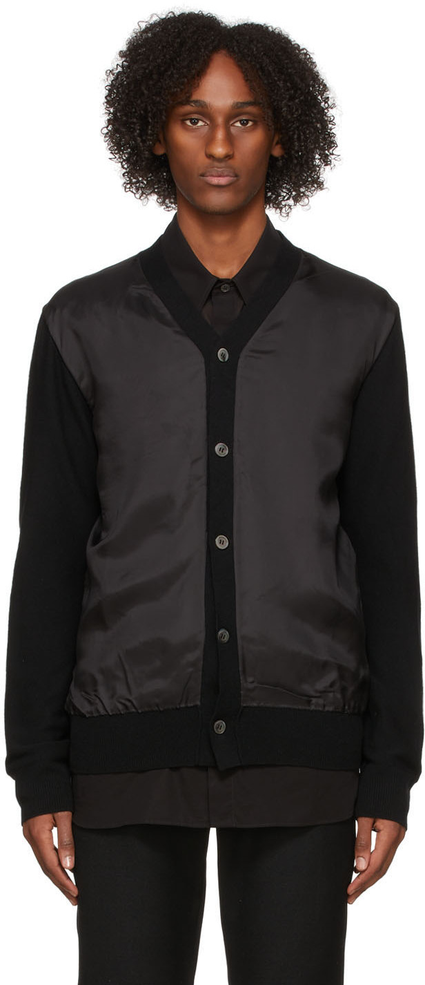 Comme des Garçons Homme Plus Black Paneled Cardigan Comme des Garcons ...