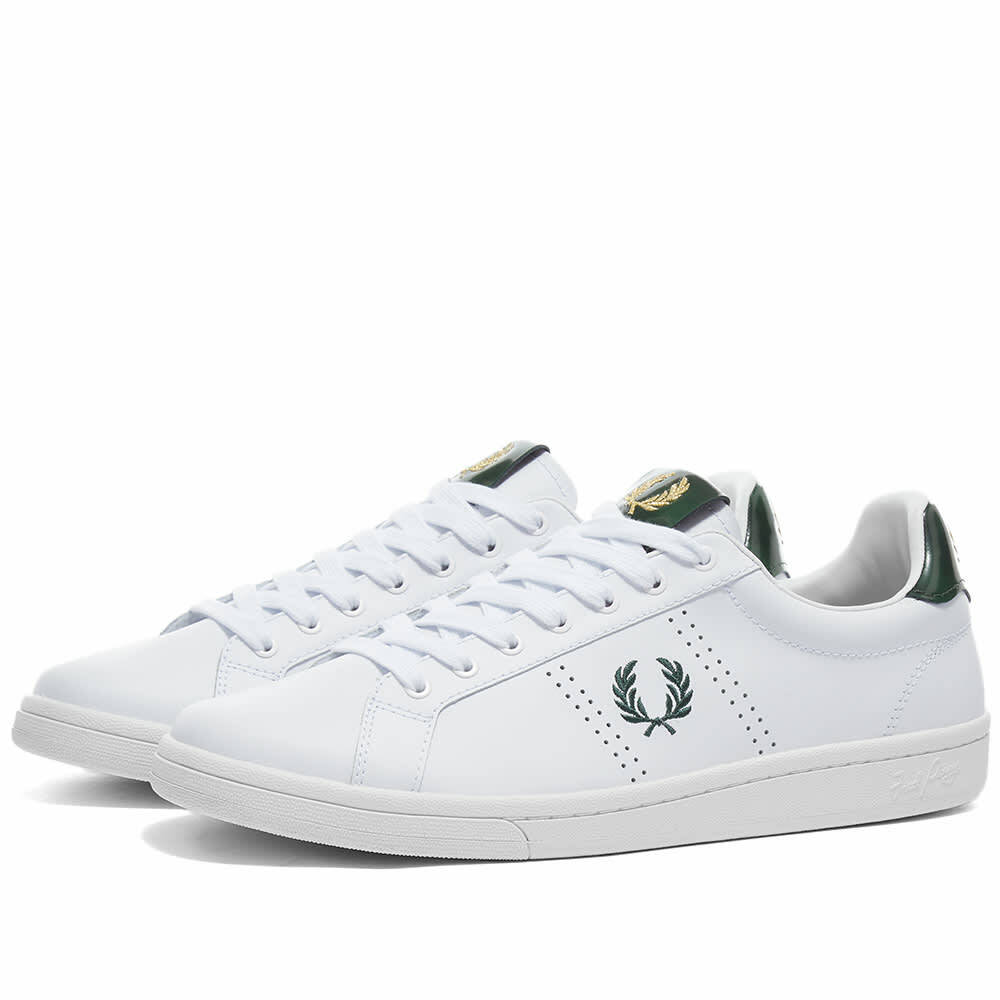 Fred Perry Men's B721 Leather Sneakers in White Fred Perry