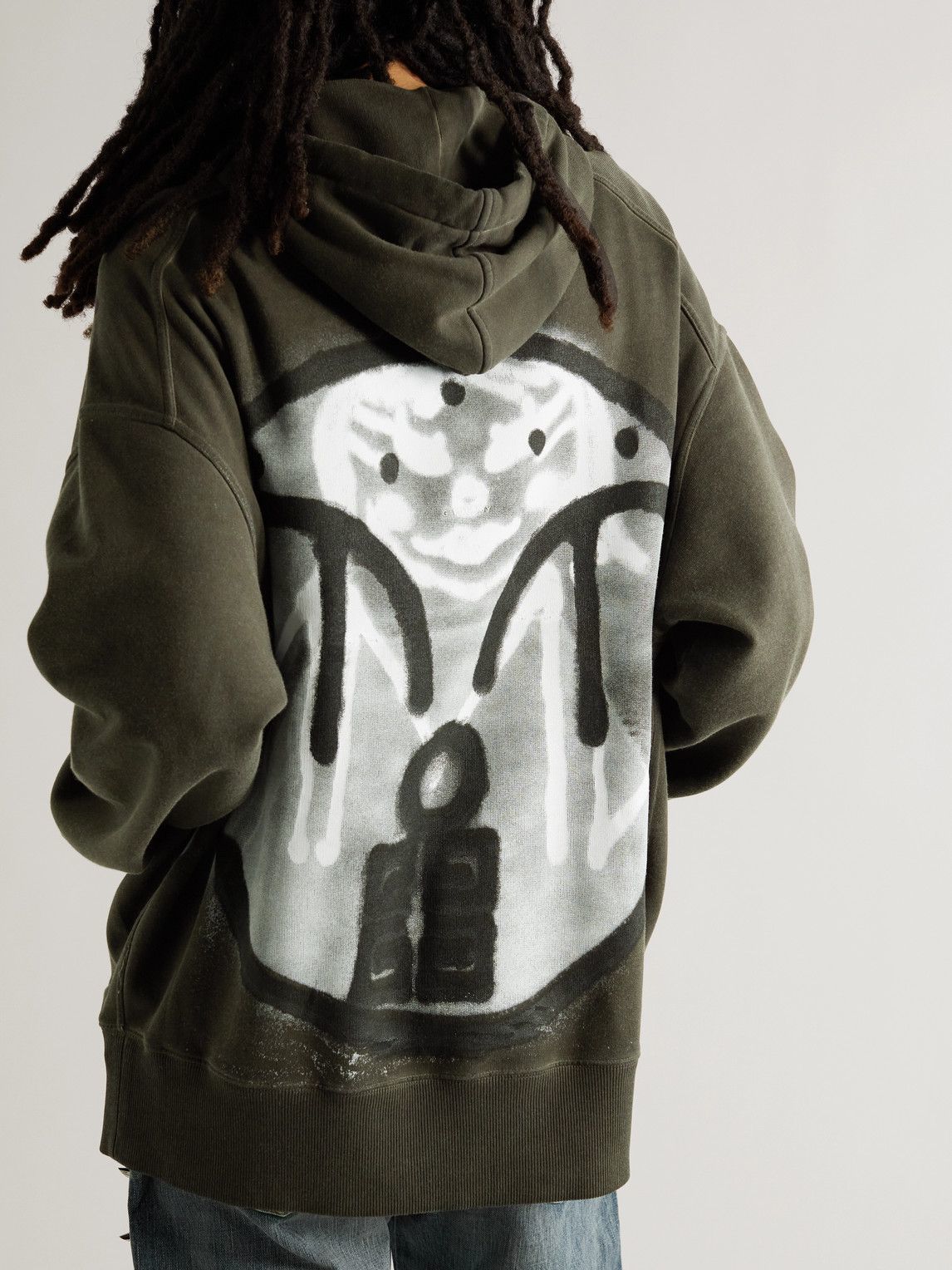 Givenchy - Chito Oversized Printed Cotton-Jersey Hoodie - Green Givenchy