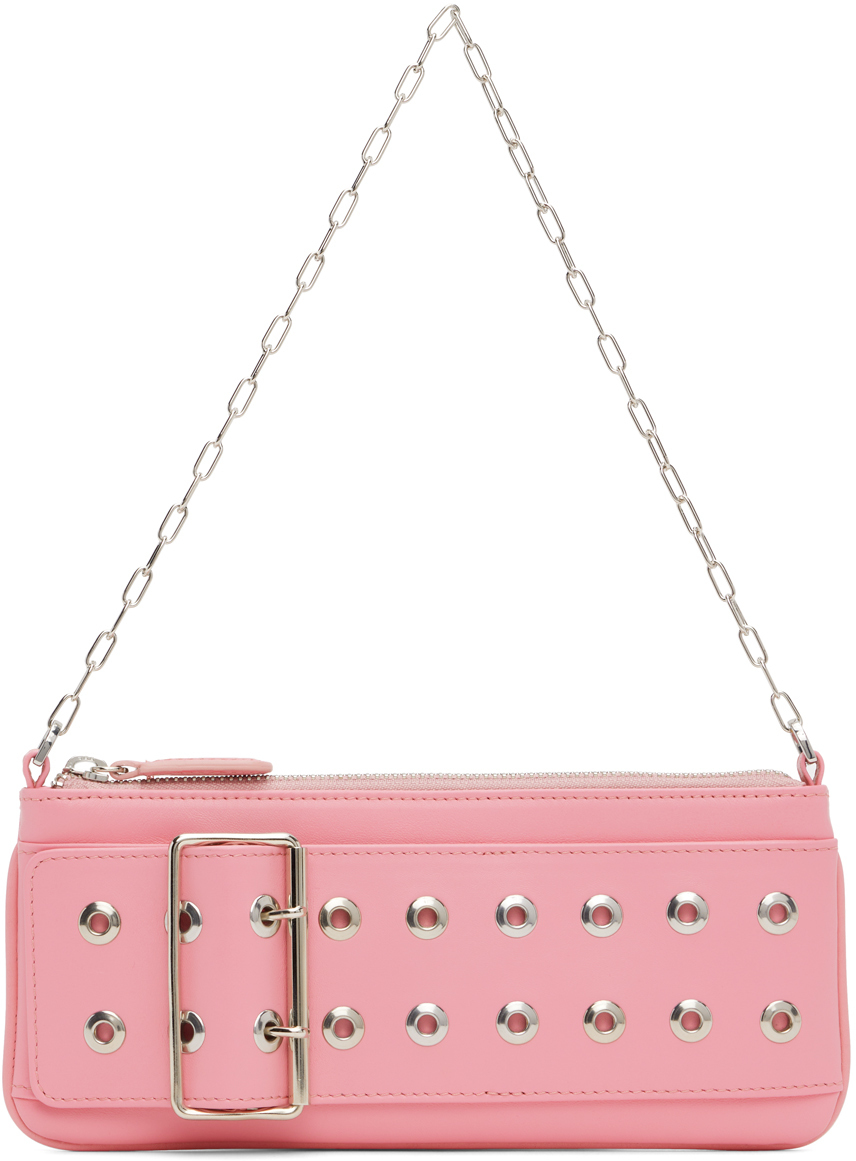 Abra Pink Flat Belt Shoulder Bag Abrams