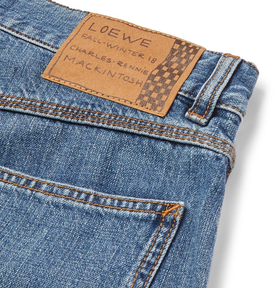 Loewe - Distressed Denim Jeans - Men - Blue Loewe