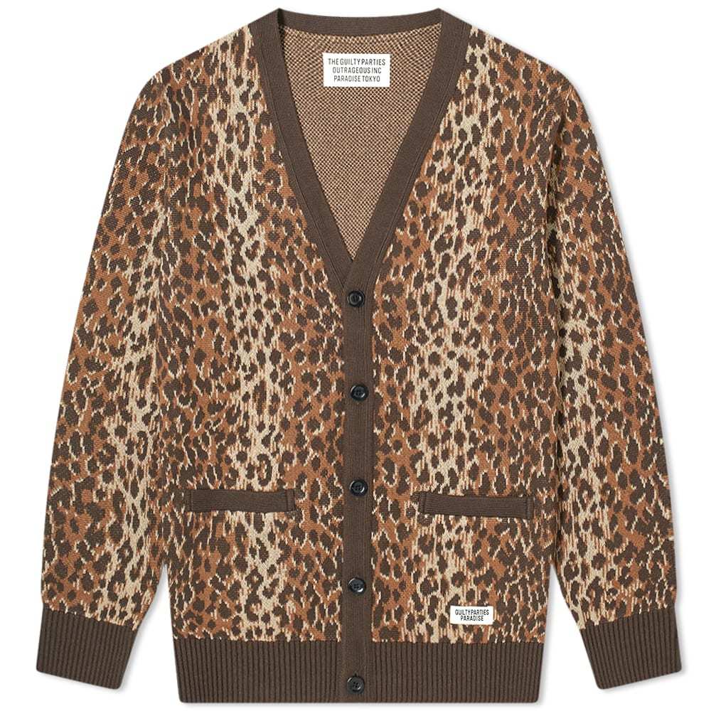 Wacko Maria Leopard Jacquard Cardigan Wacko Maria