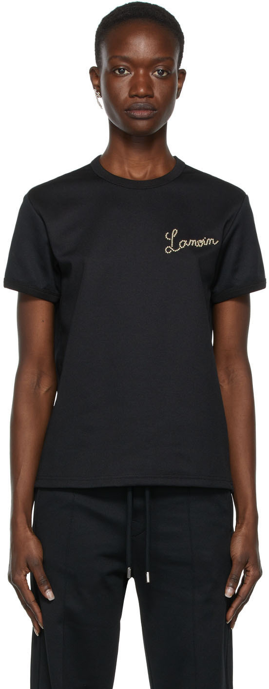 Lanvin Black Pearl Logo T-Shirt Lanvin