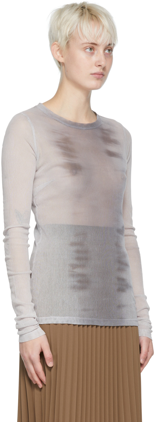 Raquel Allegra Gray Cotton TShirt Raquel Allegra