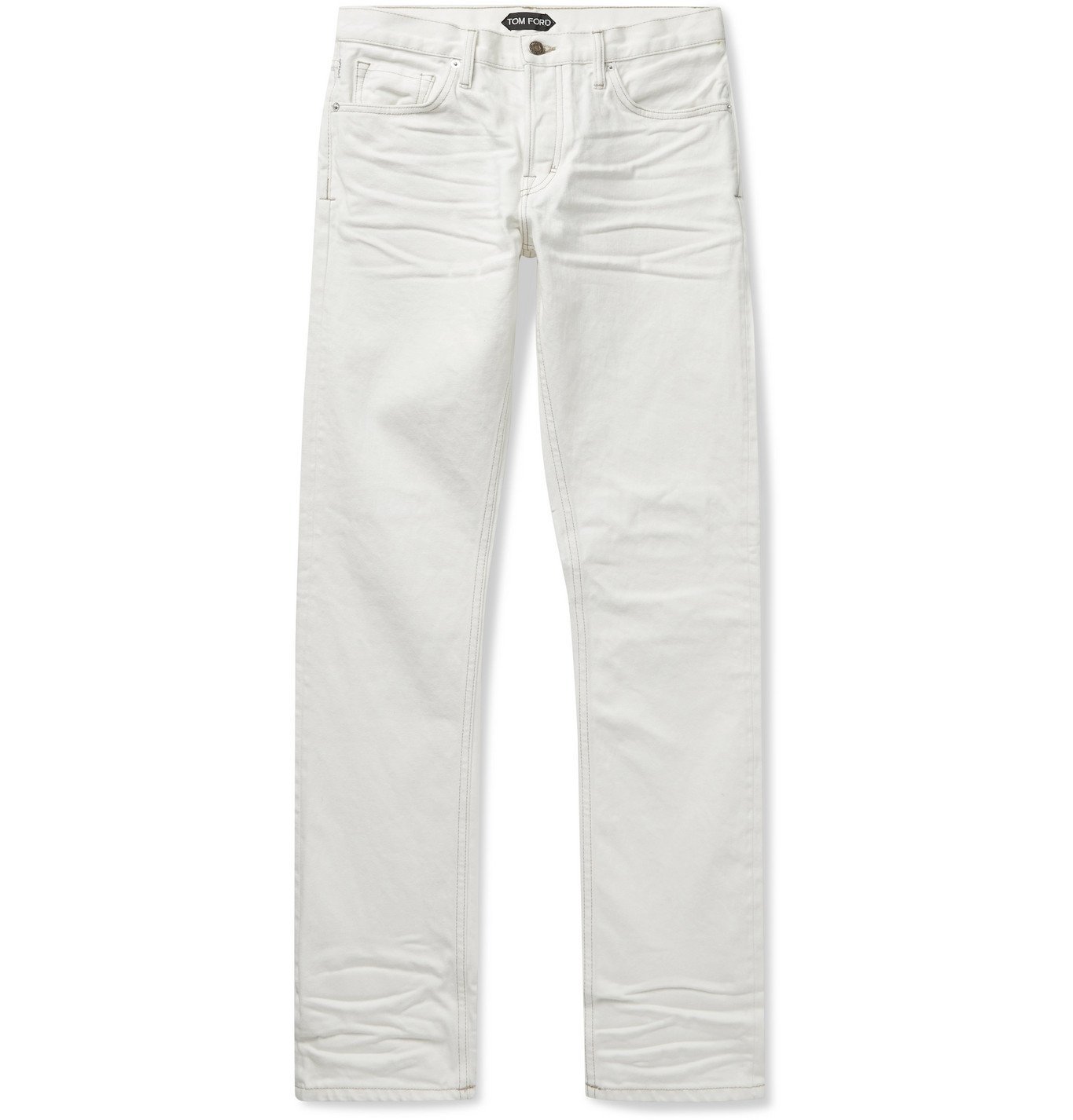 TOM FORD - Slim-Fit Selvedge Denim Jeans - White TOM FORD