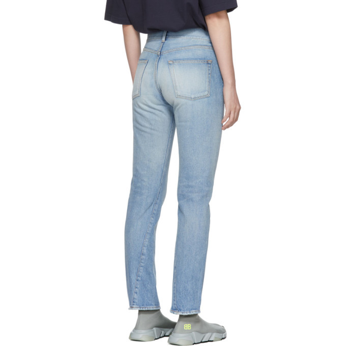 Balenciaga Blue Twisted Leg Jeans 