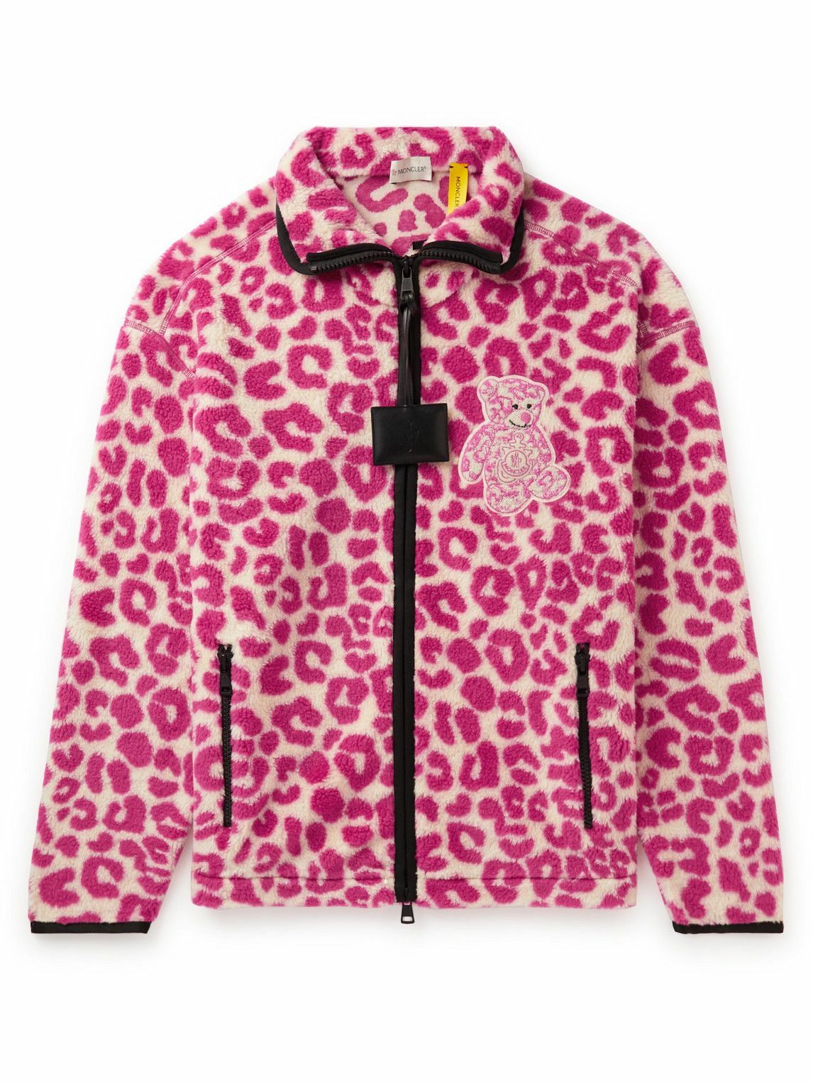 Moncler Genius - 1 Moncler JW Anderson Leopard-Print Fleece Jacket ...