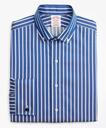 Brooks Brothers Men's Madison Relaxed-Fit Dress Shirt, Non-Iron Bengal Stripe | Blue