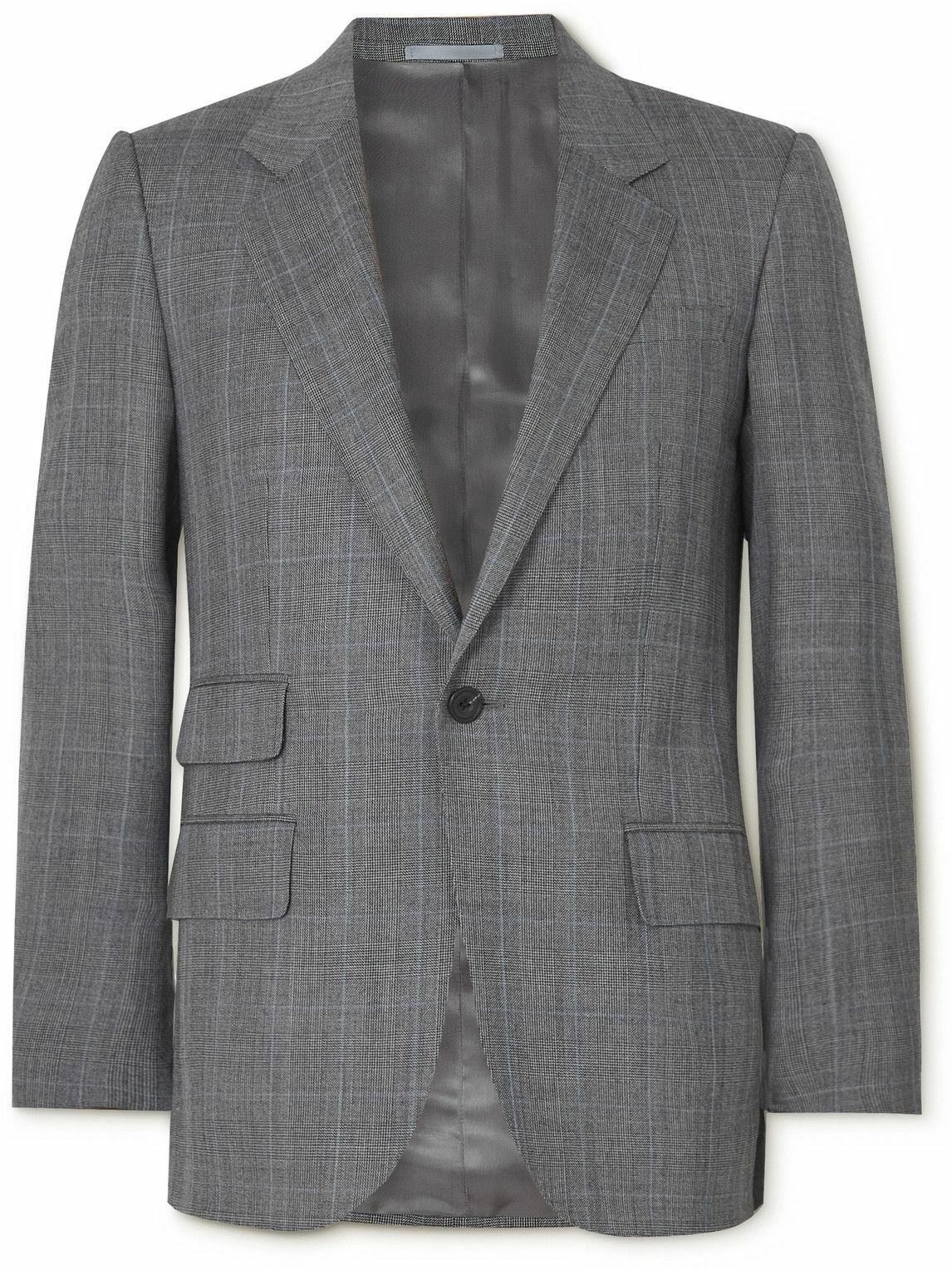 Kingsman - Prince Of Wales Checked Wool Suit Jacket - Gray Kingsman