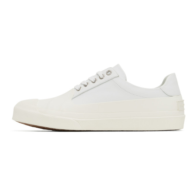 Dries Van Noten White Calfskin Low-Top Sneakers Dries Van Noten