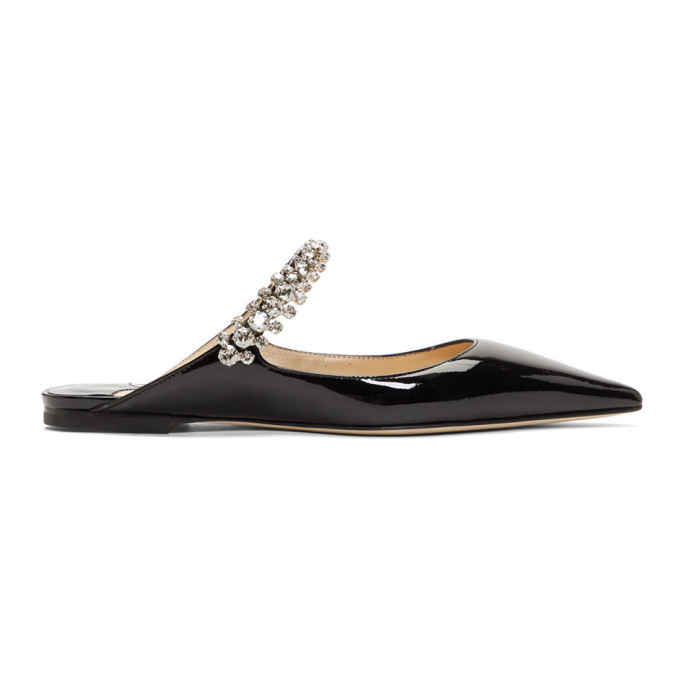 Jimmy Choo Black Patent Bing Flats Jimmy Choo