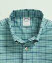 Brooks Brothers Men's Stretch Non-Iron Oxford Button-Down Collar, Check Sport Shirt | Green