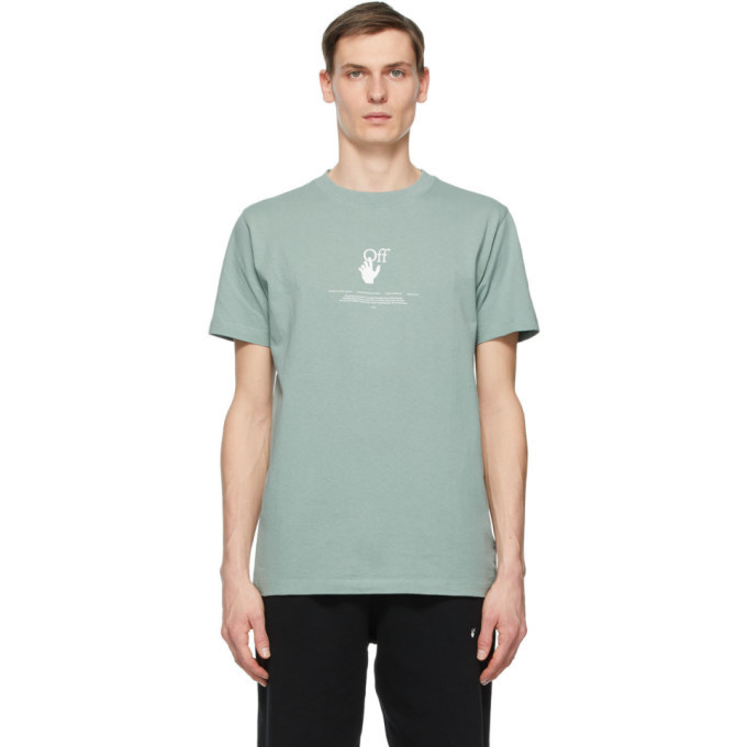 off white green tee