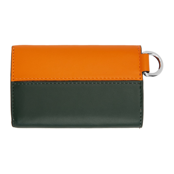 Burberry Green and Orange Finn Wallet Burberry