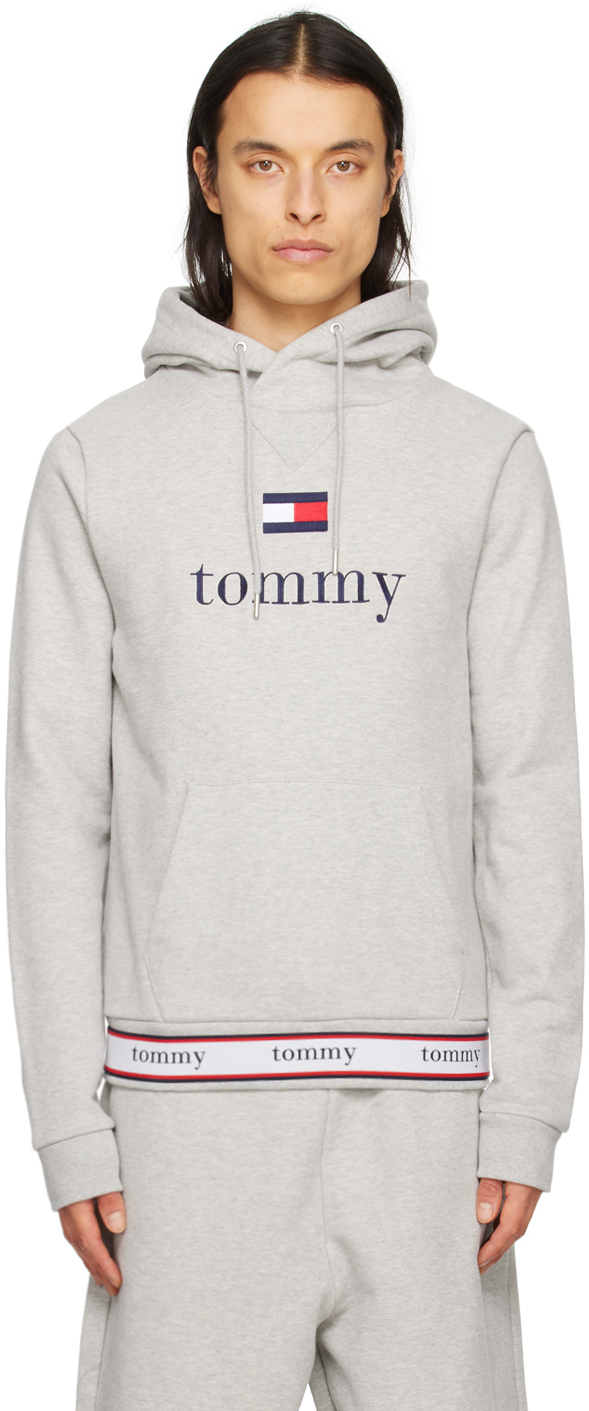 Tommy Jeans Gray Repeat Hoodie Tommy Jeans