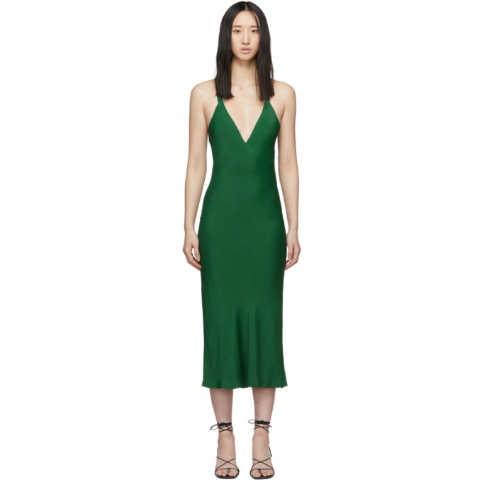 green camisole dress