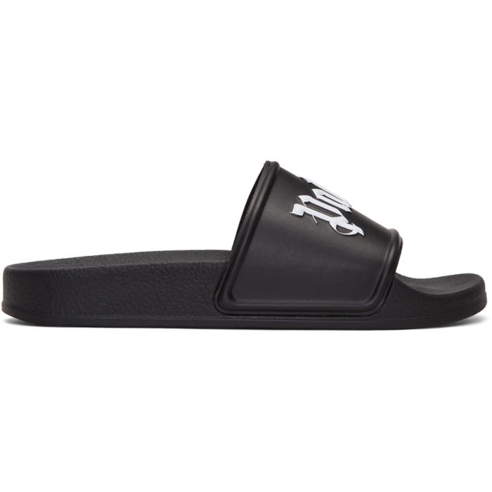 Palm Angels Black Pool Slide Sandals Palm Angels