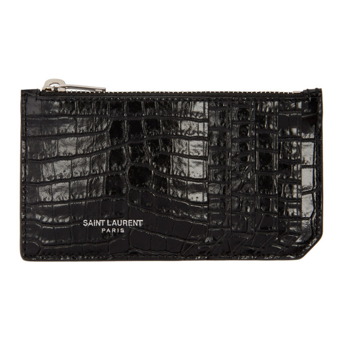 saint laurent card holder zip