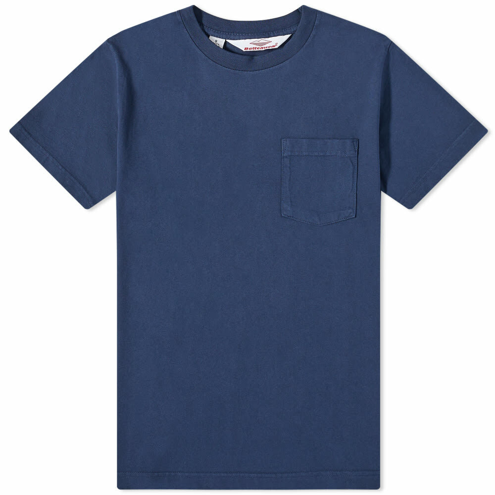 Battenwear Men's Pocket TShirt in Navy Battenwear