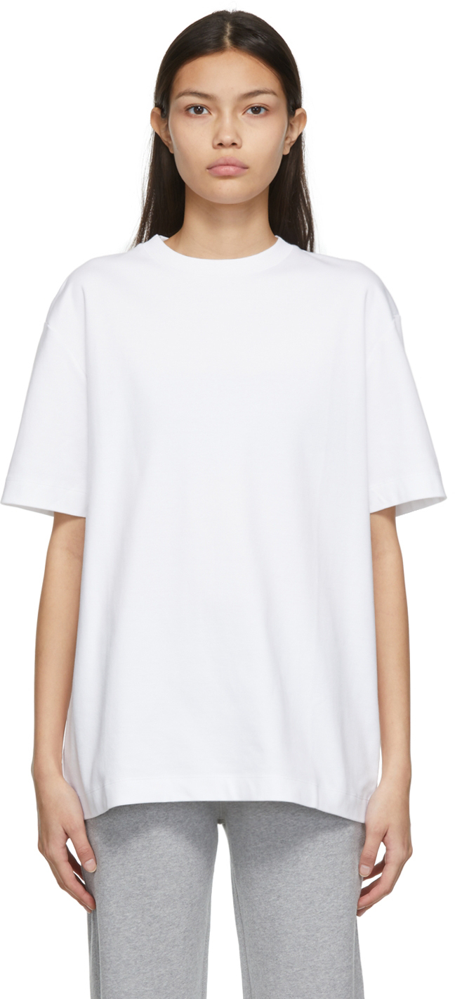 Sunspel White Oversized Interlock T-Shirt Sunspel
