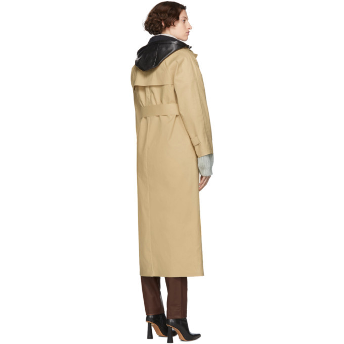 Kassl Editions Beige Hooded Trench Coat Kassl Editions