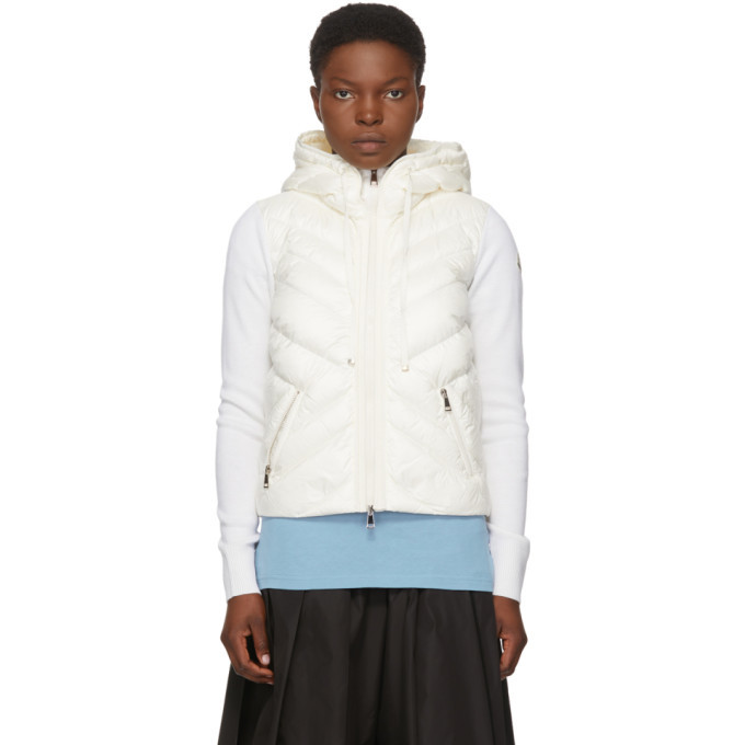 Moncler White Down Hooded Jacket Moncler