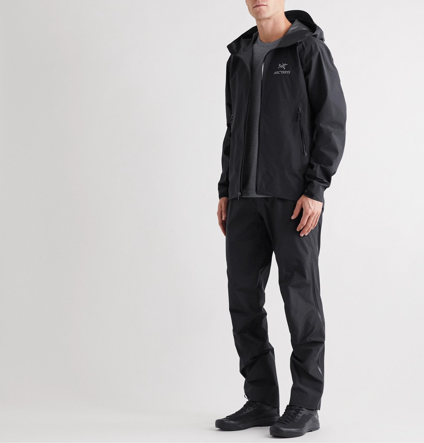 Arc Teryx Zeta Sl Gore Tex Hooded Jacket Black Arc Teryx