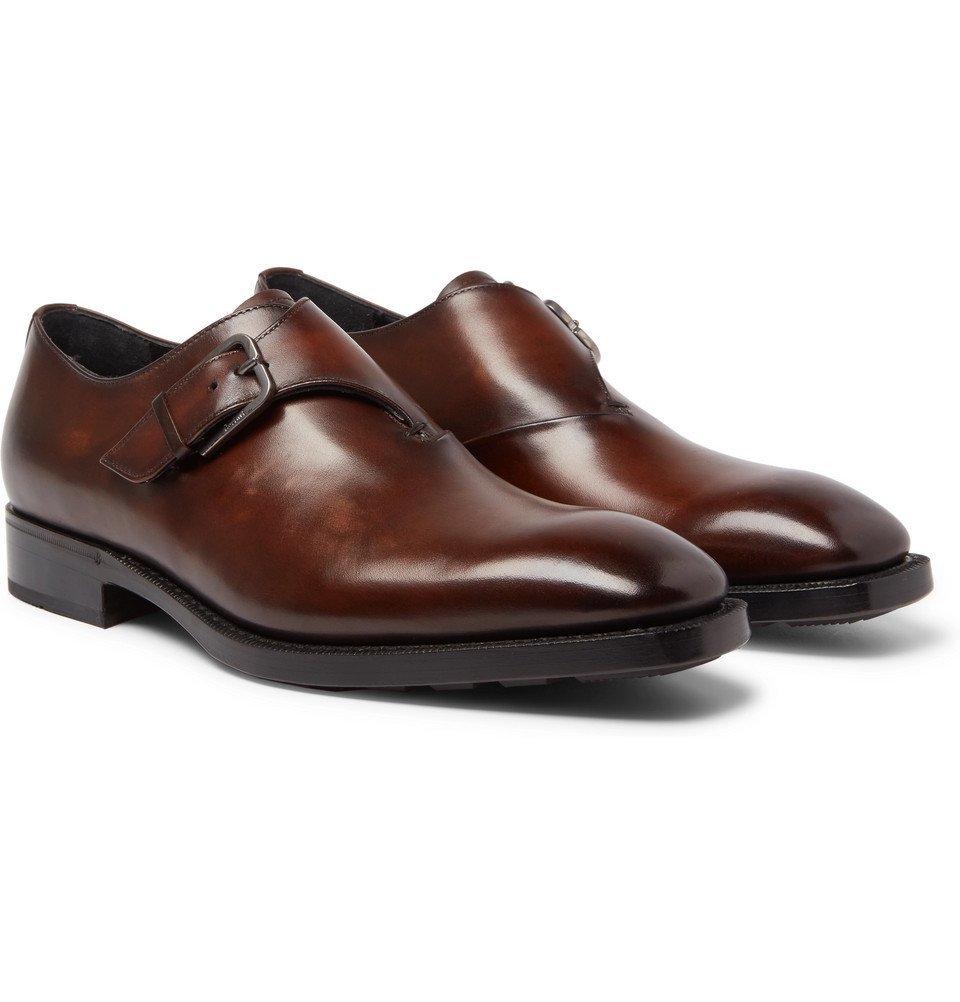 Berluti - Leather Monk-Strap Shoes - Men - Brown Berluti