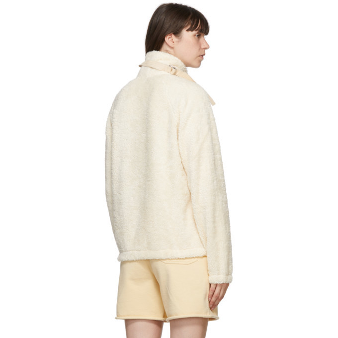 Helmut Lang Off-White Sherpa Half-Zip 