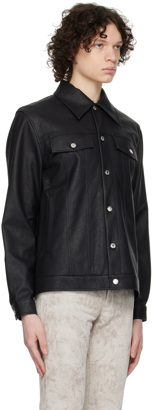 Séfr Black Dante Faux-Leather Jacket Séfr