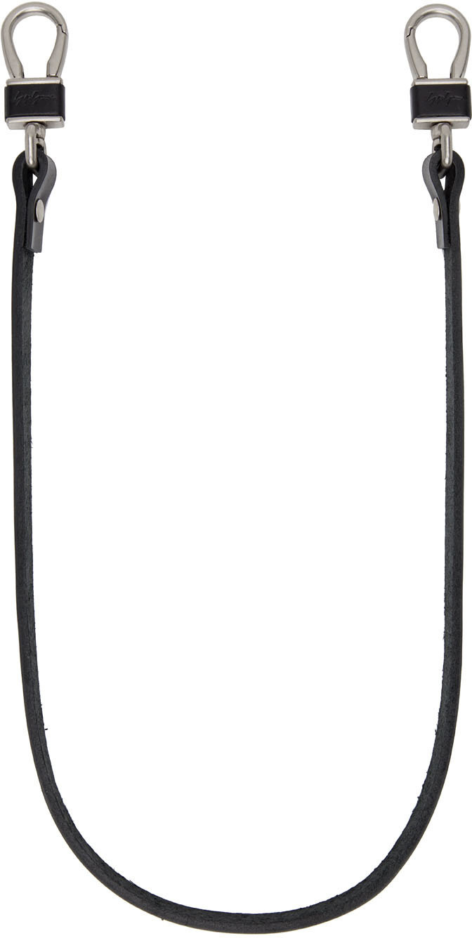 Yohji Yamamoto Black Leather Keychain Yohji Yamamoto