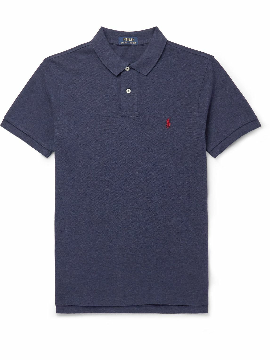 Photo: Polo Ralph Lauren - Logo-Embroidered Cotton-Piqué Polo Shirt - Blue