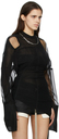 Rick Owens Black Tulle Collage Mini Dress