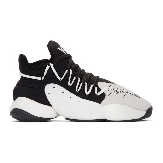 Y-3 White and Black James Harden Edition BYB BBALL Sneakers Y-3