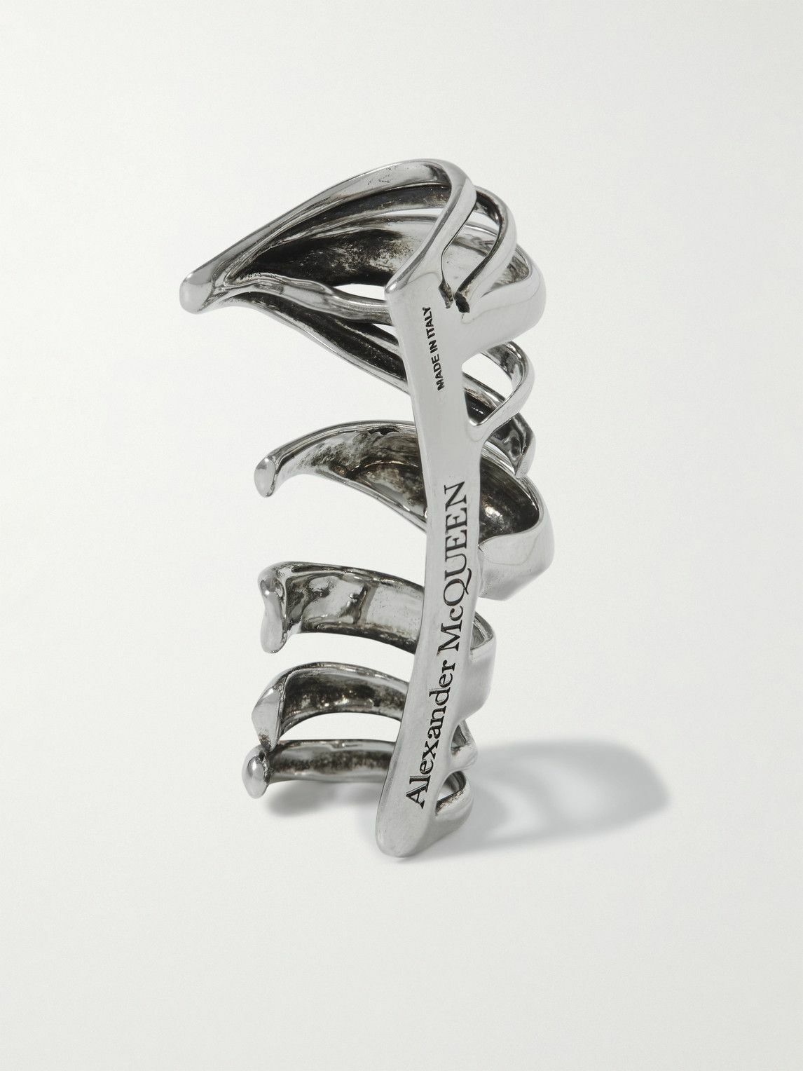 Alexander McQueen Burnished SilverTone Ear Cuff Alexander McQueen