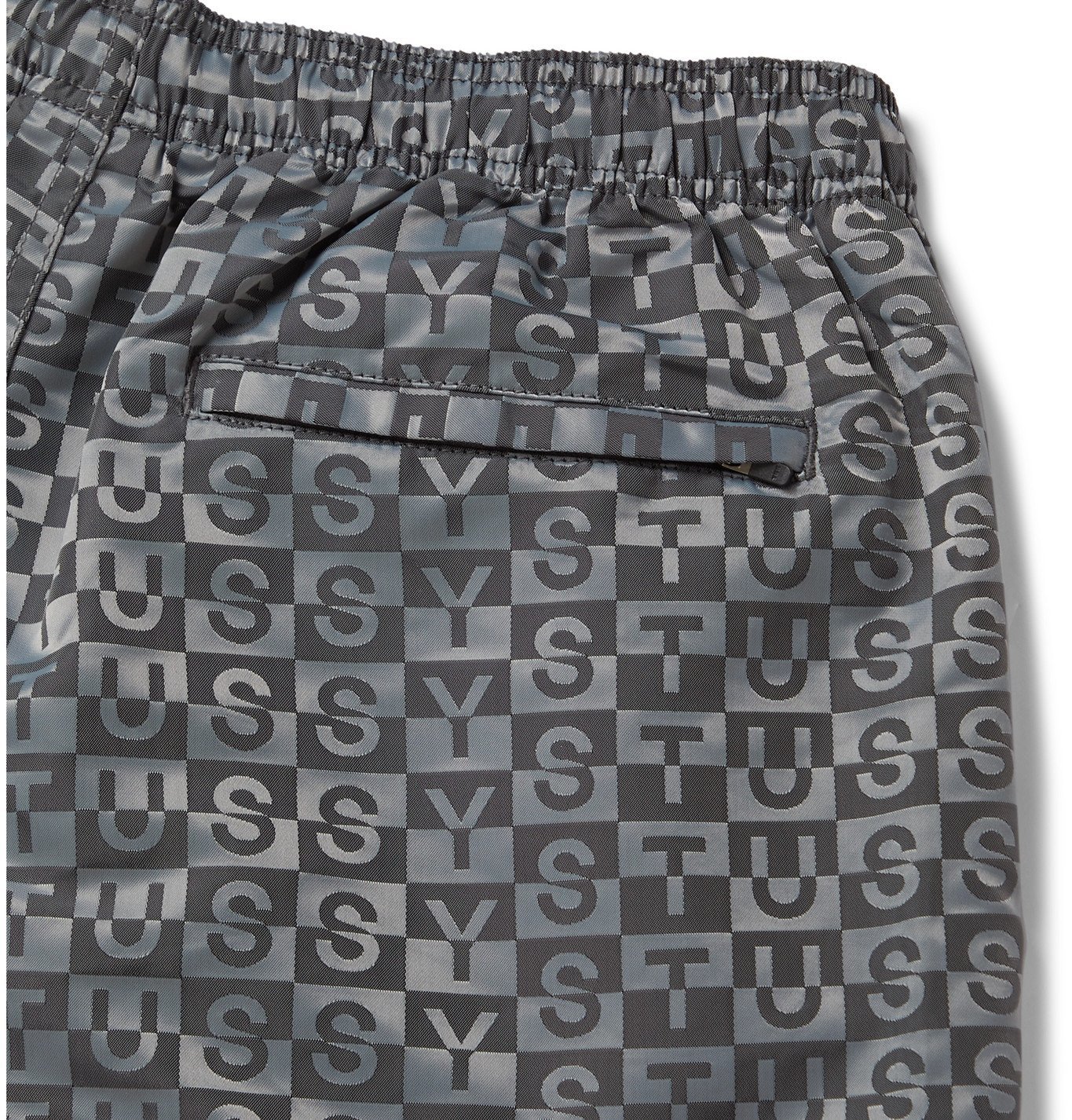 stussy check nylon short