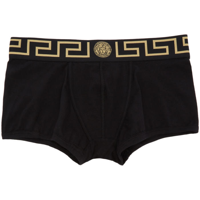 Versace Underwear Two-Pack Black and White Boxer Briefs Versace Underwear