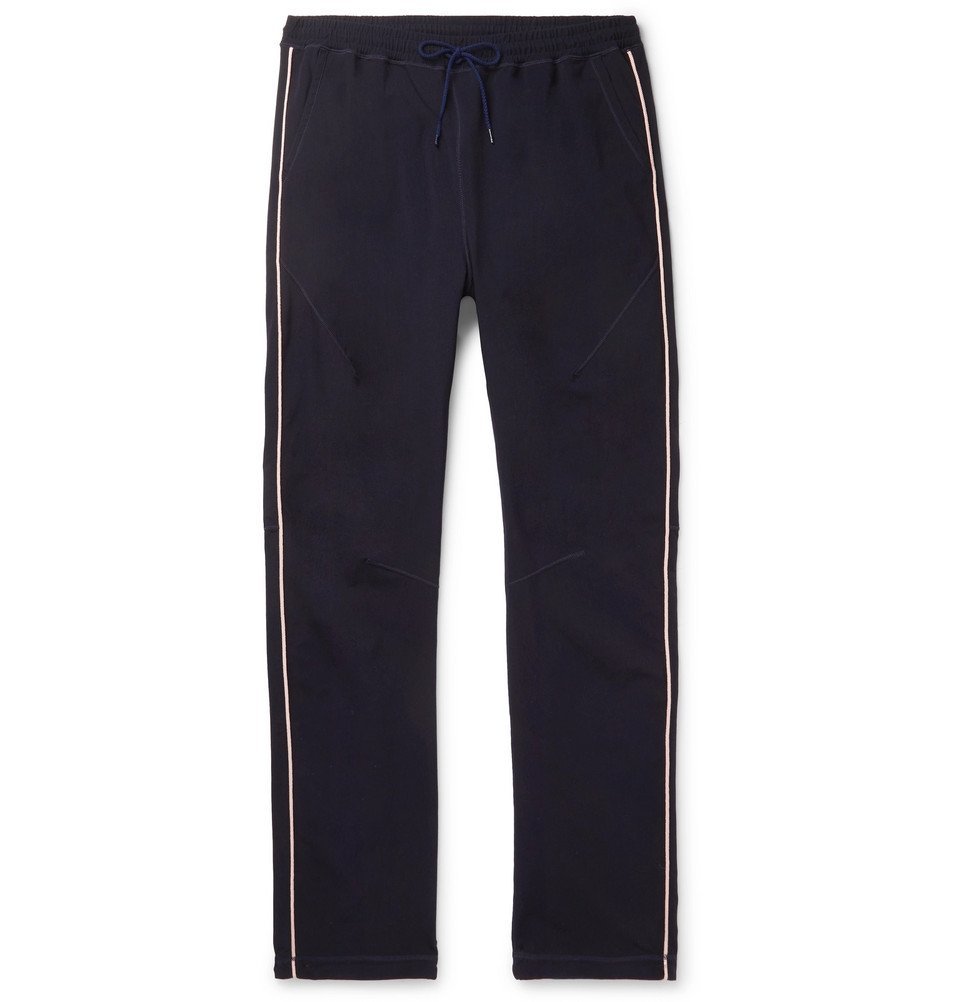 nonnative - Coach Tapered Piped Tech-Jersey Track Pants - Navy Nonnative