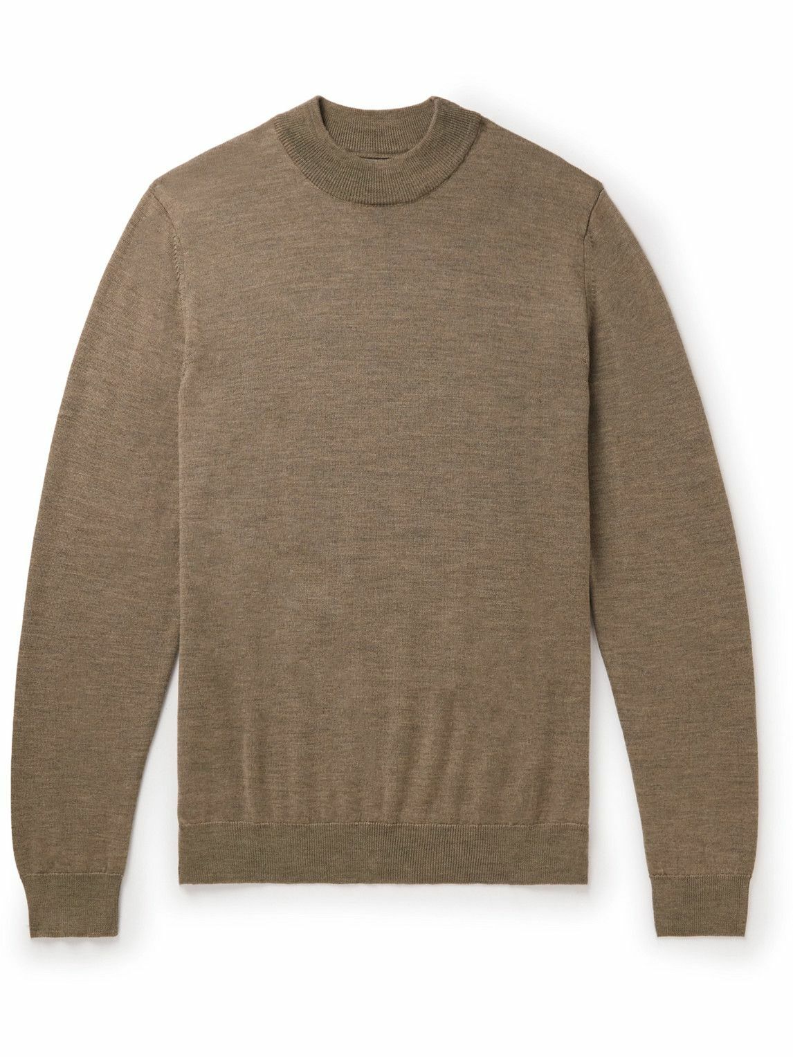 NN07 - Martin Merino Wool Mock-Neck Sweater - Brown NN07