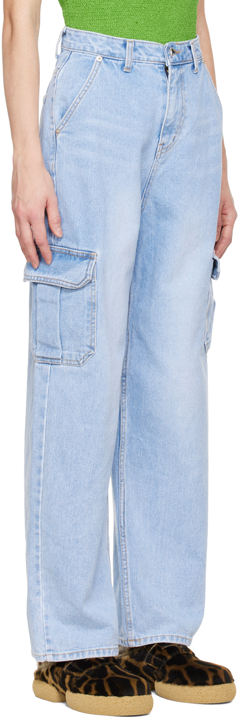 The Frankie Shop Blue Kai Cargo Jeans The Frankie Shop