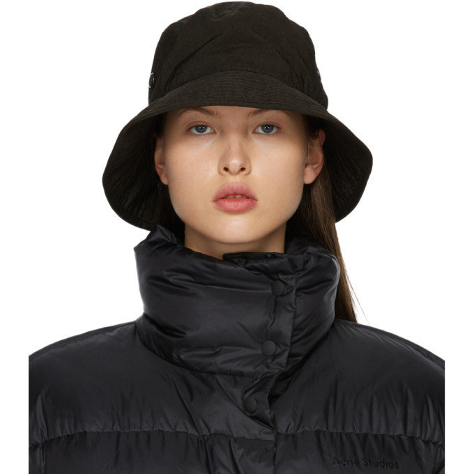 Brown Nylon Bucket Hat Acne Studios