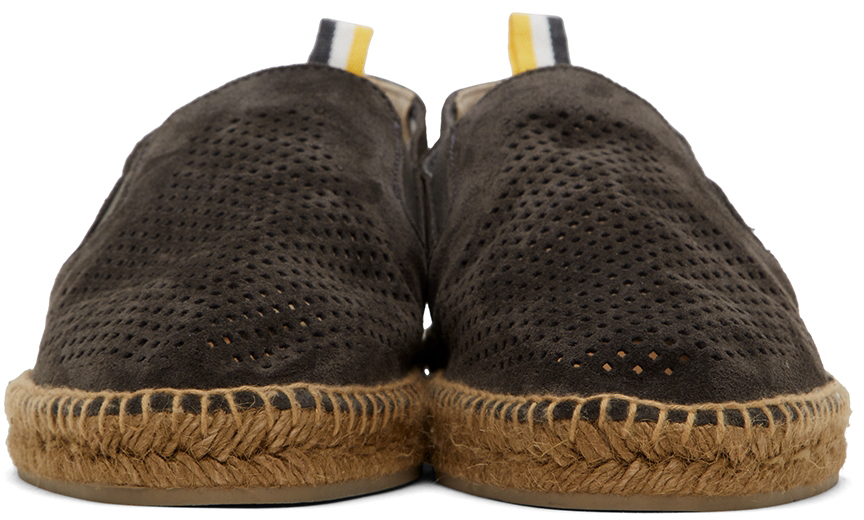 Castañer Grey Suede Pierced Joel T/005 Espadrilles in Grey for Men Mens Shoes Slip-on shoes Espadrille shoes and sandals 