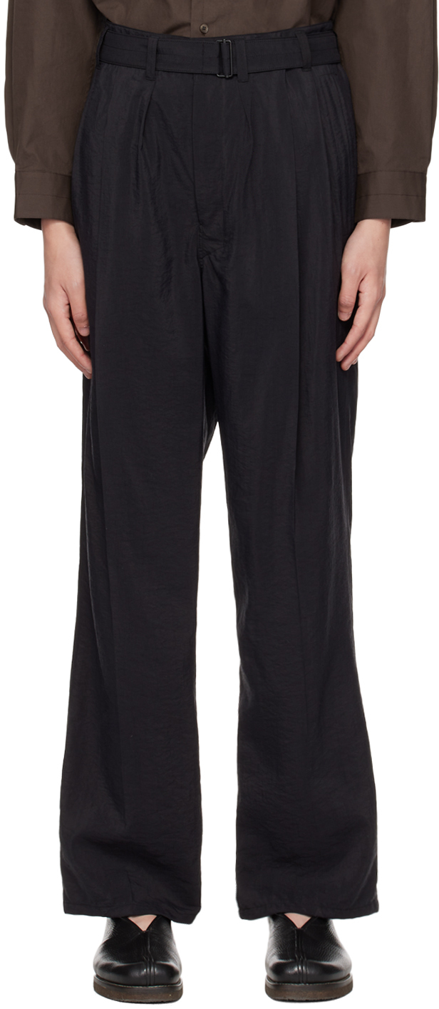 LEMAIRE Black Pleated Trousers Lemaire