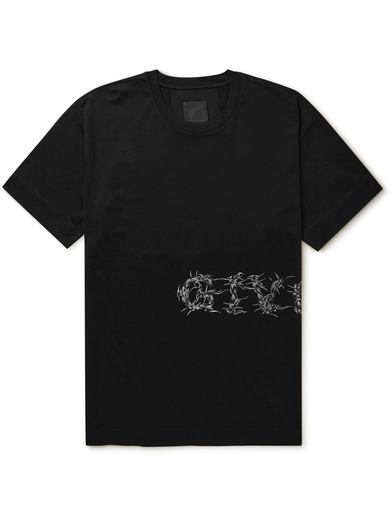 Givenchy - Oversized Logo-Print Cotton-Jersey T-Shirt - Black Givenchy