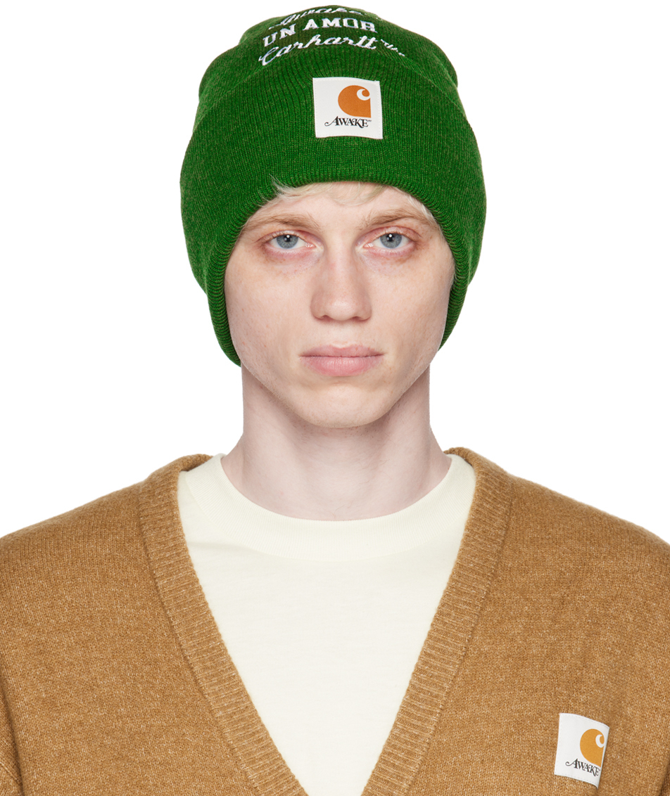 Awake NY Green Carhartt WIP Edition 'Un Amor' Beanie Awake NY
