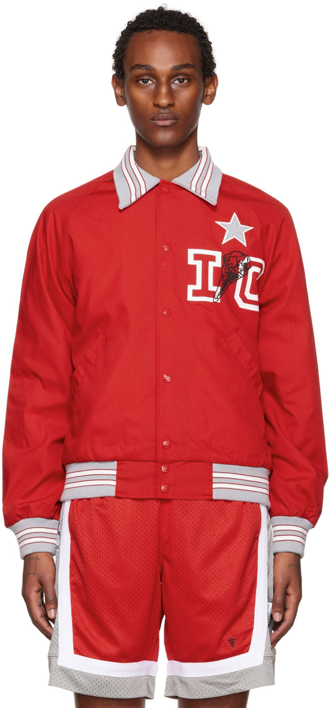 ICECREAM Red Spread Collar Bomber Jacket ICECREAM