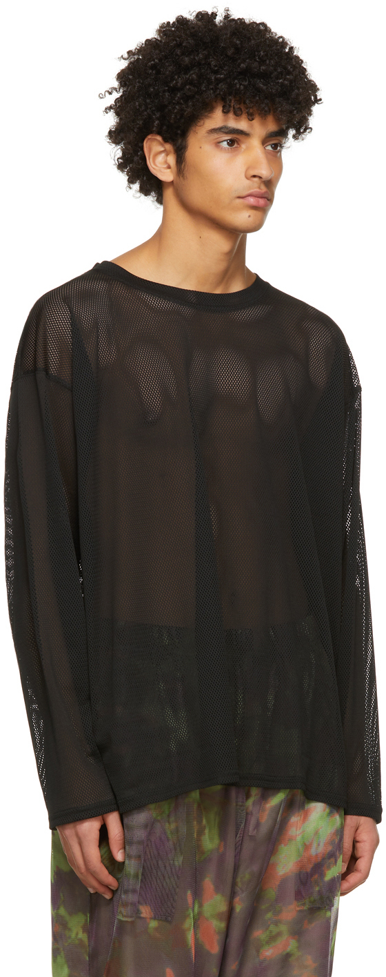 South2 West8 Black Mesh Sweater South2 